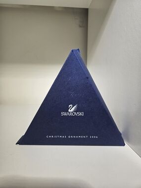 2006 Swarovski Navy Blue Snowflake In Box Box